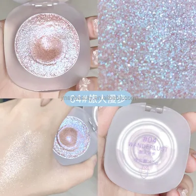 OEM High Quality Highlighter Powder 4 Colors Vegan Cruelty-free Shimmer Shiny Body Face Glow Highlighter Private Label