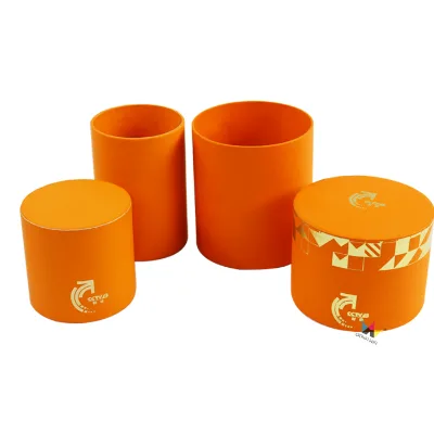 White Round Cardboard Cylinder Tube Gift Box With Lid for Hat and Flower Packaging