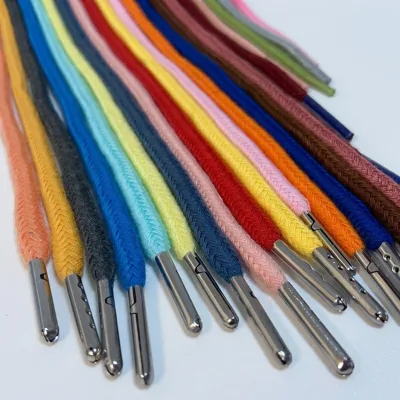 Custom Polyester Braided Drawstring Rope Round Woven Cord for Hoodies Bags Shoes Garment Accessories OEM Wholesale Drawcord