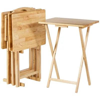 Wholesale Custom Logo Folding Wooden Bed Tray Table Portable Breakfast Laptop Stand with Foldable Legs for HomeHotel Hospitality