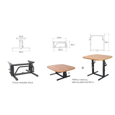 Ed301 RV Accessories Ranger Drop Down Table Legs Metal up and Down Adjustable Table Support Legs for Camper Parts