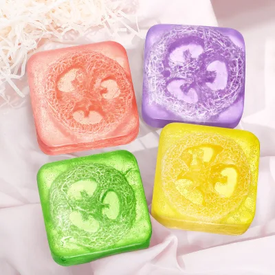 OEM and Private Label Wholesale Natural Loofah Exfoliating Bath Soap and Cleansing Essential Oil Soap Suitable for Face and Body