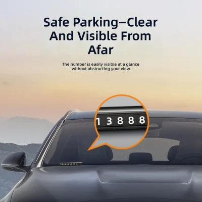 Car Temporary Parking Plate Mobile Phone Number Plate Aluminum Alloy Car Moving License Plate Hidden Digital Plate Wholesale
