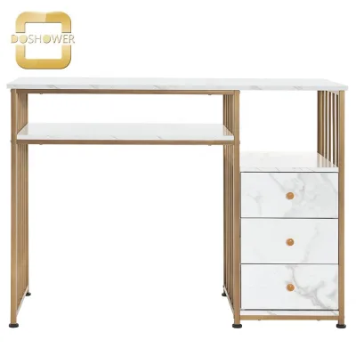 Customized Nail Salon Furniture Set Table of Nail Technician Table and Chairs with Ventilation for Nail Table Uv Lamp Supplier