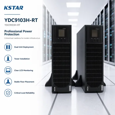 Kstar YDC9103H-RT 3000VA/2700W Rack UPS Double Conversion Online, PF=0.99, LCD/LED Dual Display,ECO Operating Mode,For Computers