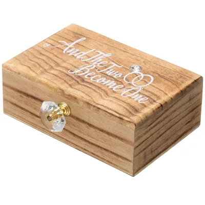 Custom Slim Premium Wooden Ring Box Holder Engagement Wedding Ring Gift Box for Rings