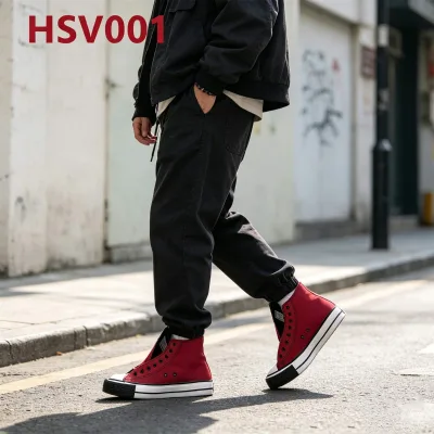 ZYF,Campus Commute Ventilation Holes Design Middle Cut Hua Singh Sneakers Durable Vulcanized Construction Student Shoes HSV001