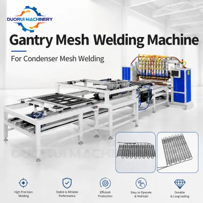 Integrated Freezer Condenser Metal Wire Mesh Panel CNC Resistance Spot Welding Production Line Gantry Row Welding Machine