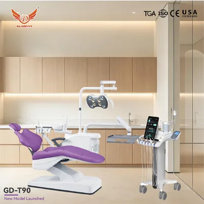 Factory Price GD-T90 Integrated Dental Surgical Unit 6-in-1 Cart Bluetooth 5.0 Touchscreen EXW Foshan