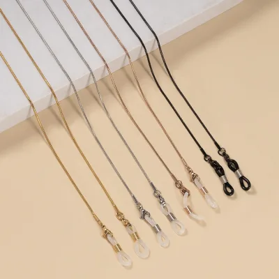 Titanium Steel Snake Chain 24K Gold-Plated Finish Eyeglass Strap Snake-Bone Style Neck Hanging Glasses Strap Danyang Origin