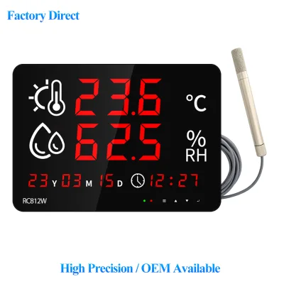 WiFi Smart Temperature Humidity Meter Remote Monitoring High Accuracy Wall Mount Temperature Humidity Gauge with App Alarm RS485