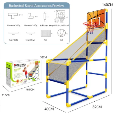 Basketball Stand Toy Indoor Basketball Game with Ball and Pump Kids Outdoor Play Sport Toys Family Interactive Ball Playing