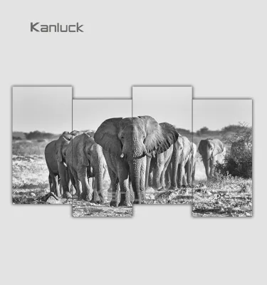 Large Canvas Wall Art 4 Pieces Animal Pictures Hot Sale