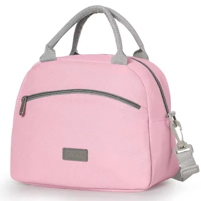 Crossbody Insulated Lunch Bag Large Capacity Handheld Thermal Cooler Tote with PEVA Liner for Food Storage