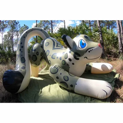 Factory Selling PVC Customize 2.5 m Long Full Printing Inflatable Leopard for Riding Giant Inflatable Entertainment Leopard