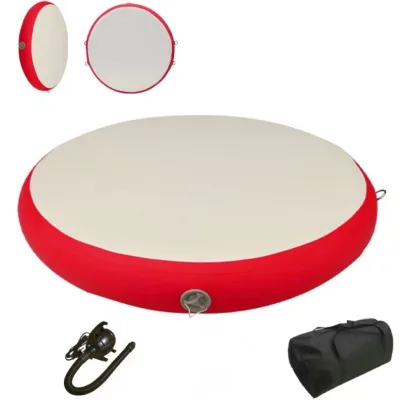 Pink and Green Gymnastics Yoga Exercise Air Round Track Folding Mat