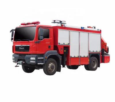 Germany MAN Rescue Special Fire Truck with Winch & Crane & Generator