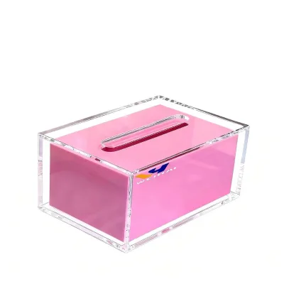 Colorful Acrylic Tissue Box Cover, Modern Luxury Napkin Holder for Living Room, Desk & Bathroom, Minimalist Home Decor Organizer