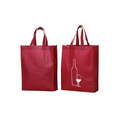 Hot Sale 6 Bottles Wine Bottle Tote Bags Non-Woven Promotional Gift High Visibility for Wine Carrying