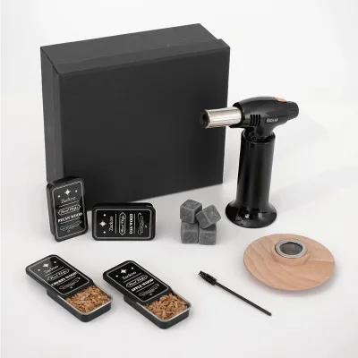 Factory Price Eco-Friendly Wood Whisky Cocktail Smoker Kit for Father Friends Colleagues