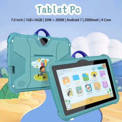 Factory Price Anti-drop Protective Case Handle Stand Processor New Children's Tablet Capacitive Screen Wi-Fi 7" Screen