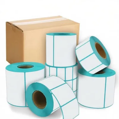 Factory Wholesale Custom Size Thermal Label Paper Rolls 40x30 50x70 60x40 for Shipping & Logistics Waterproof