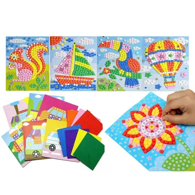 Custom 3D Kids EVA Sticky Mosaics Stickers DIY Foam EVA Stickers Handmade Art Cartoon Creative Educational Toys