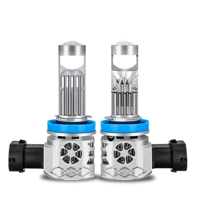 Car Accessories Mini Size Y9 Max Projector Lens Bi Led 80w 8000lm Led Lens Headlight H11 H7 Led Headlight Bulb for Universal Car