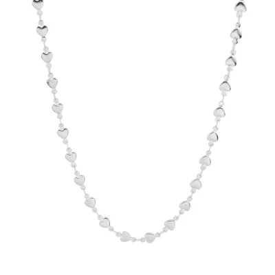 Fashionable Titanium Steel Collarbone Chain - Exquisite Heart-Shaped Pendant for Trendsetters
