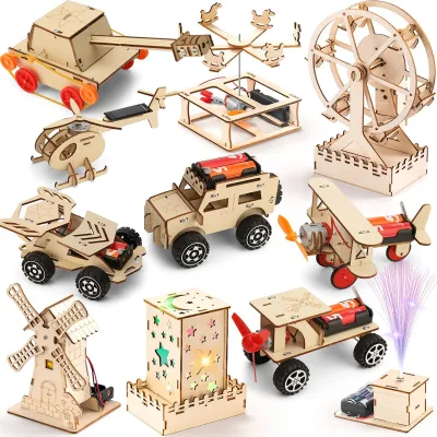 Wholesale High Quality Hot Selling DIY Wooden STEM Educational Toy Kit with Remote Control for Kids