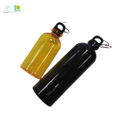 600ml PET Wholesale Customized Sports Water Bottles Insulated Thermos With Lids and Carabiners