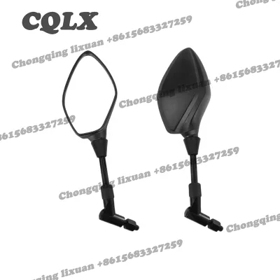 Universal Black Motorcycle Mirrors Side Mirrors Motorbike Rear View Mirror for Yamaha Honda