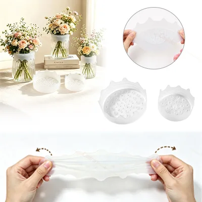 Silicone Vase Grid with Elastic Body and Multi Stem Holes Organizes Flowers Evenly Prevents Crowding and Loose Arrangements