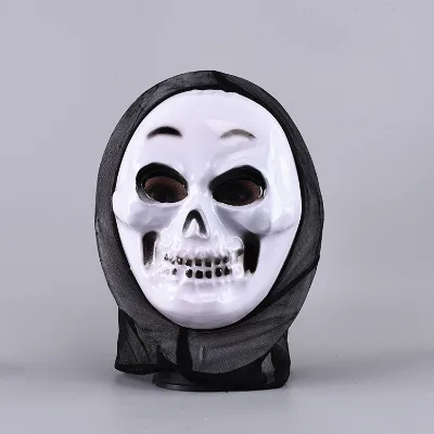 Halloween Mask Horror Death Scream Ghost Festival Masquerade Party Plastic White Grimace Wholesale