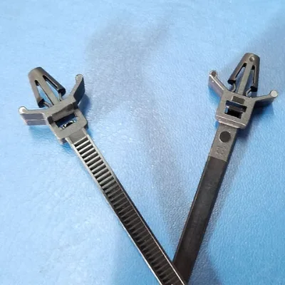 Self -locking nylon cable tie, push mount cable tie, fixed cable tie,