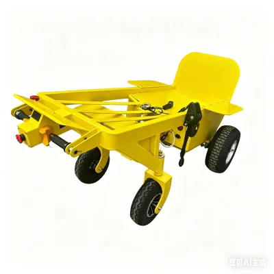 CUZU Heavy Duty Power Plus PPD Model 12V 18Ah Lithium Battery Motorized Trolley Rubber Tire Wheels 1 Ton Capacity Hand Cart