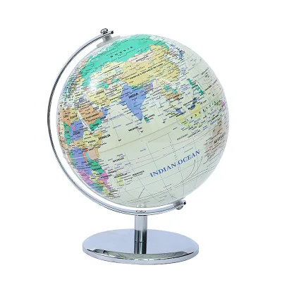 Luxury HD Globe with Eco-Friendly Plastic Metal Base for Home Decor and Gifts Featuring Geography