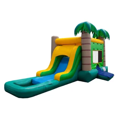 Commercial combo tropical bouncer slide combos wet or dry for sale