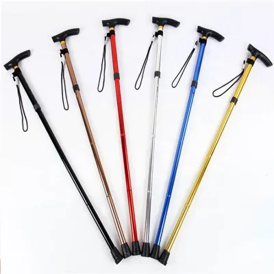 Folding Walking Stick Aluminium Portable Adjustable Cane Walking Hiking