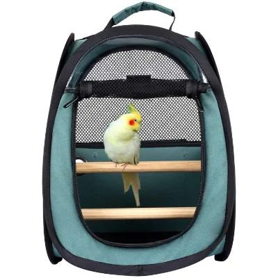 Lightweight Transparent Foldable Birds Travel Carrier Pet's Convenient Travel Bag