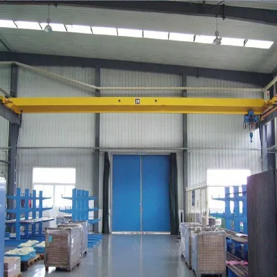 Top Running Low Headroom Remote Control 5ton Overhead Crane Single Girder Crane End Beam Crane Workshop Use