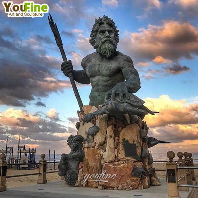 Famous Mythologie Figure Sculpture Bronze Neptune Sea God Statue