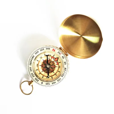 Wholesale Portable Brass Golden Compass for Camping Hiking and Navigation for Outdoor Activities