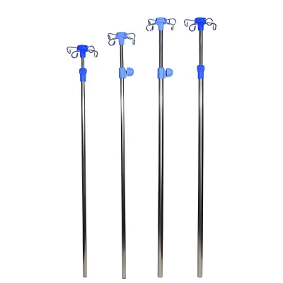 JIACHI Direct Insertion Telescopic Drip Stand Thickened Stainless Steel Hospital Bed Infusion Accessories BLUE Class I