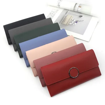 2024 Customizable PU Leather Wallet Ladies Luxury Casual Long Wallets Zipper Closure Letter Decoration Cash Cards