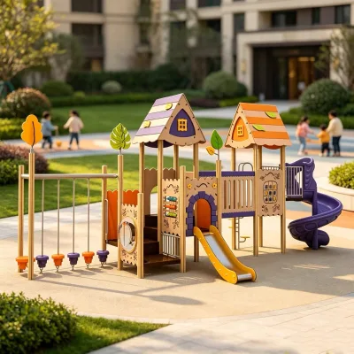 PE Board Playground Equipment Outdoor Play Equipment Garden Slides Amusement Equipment Customization