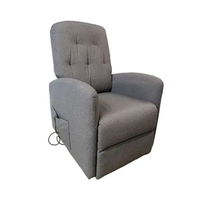 Electric Lift Recliner Chair Linen Fabric Extendable Leisure for Elderly for Home Office Bedroom Hotel Apartment Living Room Use