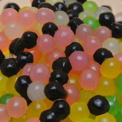 Ready to Eat Boba Pearls Bubble Tea Pearls Rainbow Popping Bursting Pearls Same Possmei Popping Boba