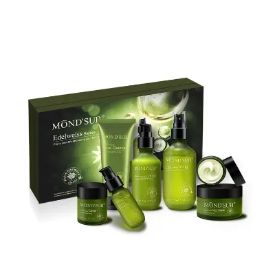 Private Label Edelweiss Face Skin Care Set Beauty Organic Natural Cosmetic Set for Skin Care