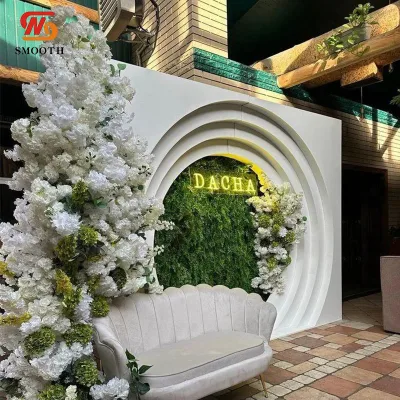 SMOOTH High Quality Factory Direct Wedding Backdrop Panel Multi-layer White square Hollow Acrylic Backdrop